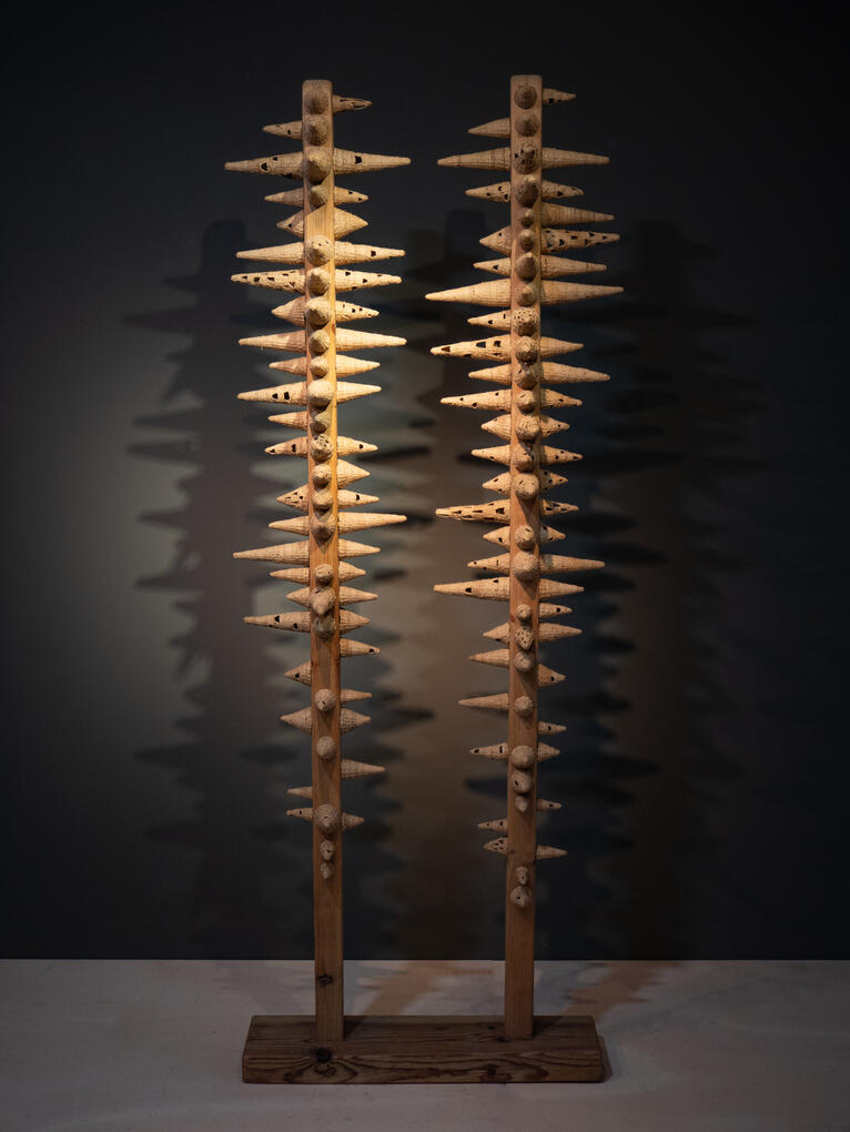 S/TITULO | 2020 | Rafia, Madeira | 250 cm x 60 cm