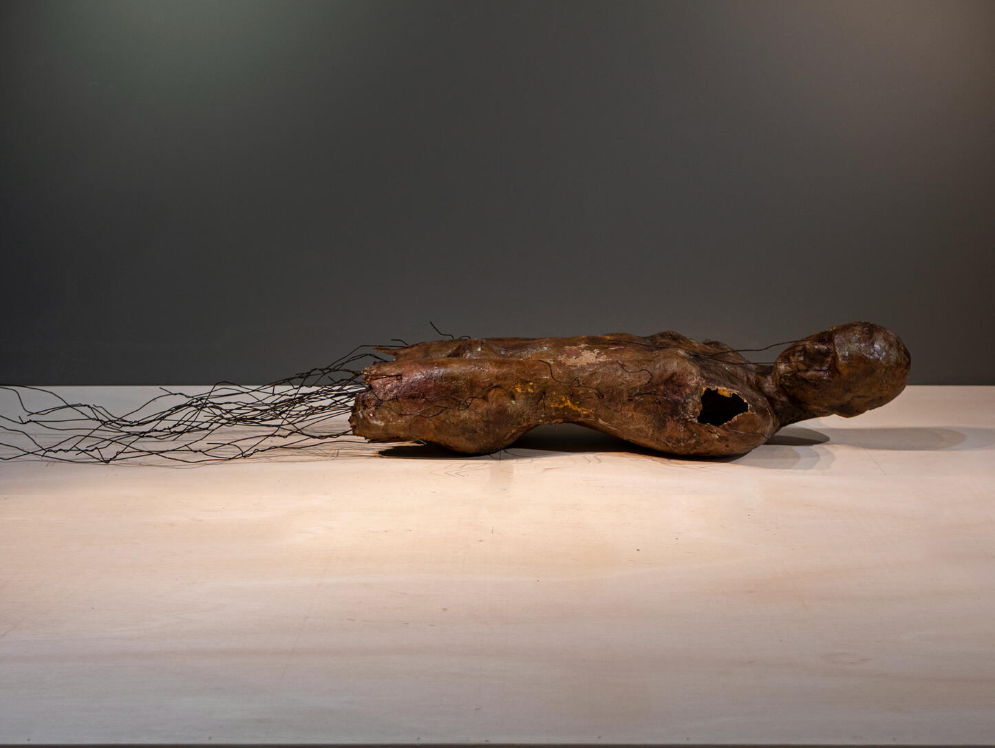 DA SERIE HOMENS DE PAPEL | 2023 | Papel, Arame, Pigmentos naturais | 250 x 60 cm