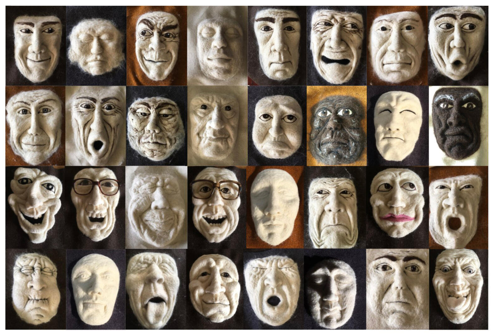 DA SÉRIE &quot;I´M ONLY HUMAN&quot; | 2018-2020 | Lã sobre burel | peças- 35 x 30 cm