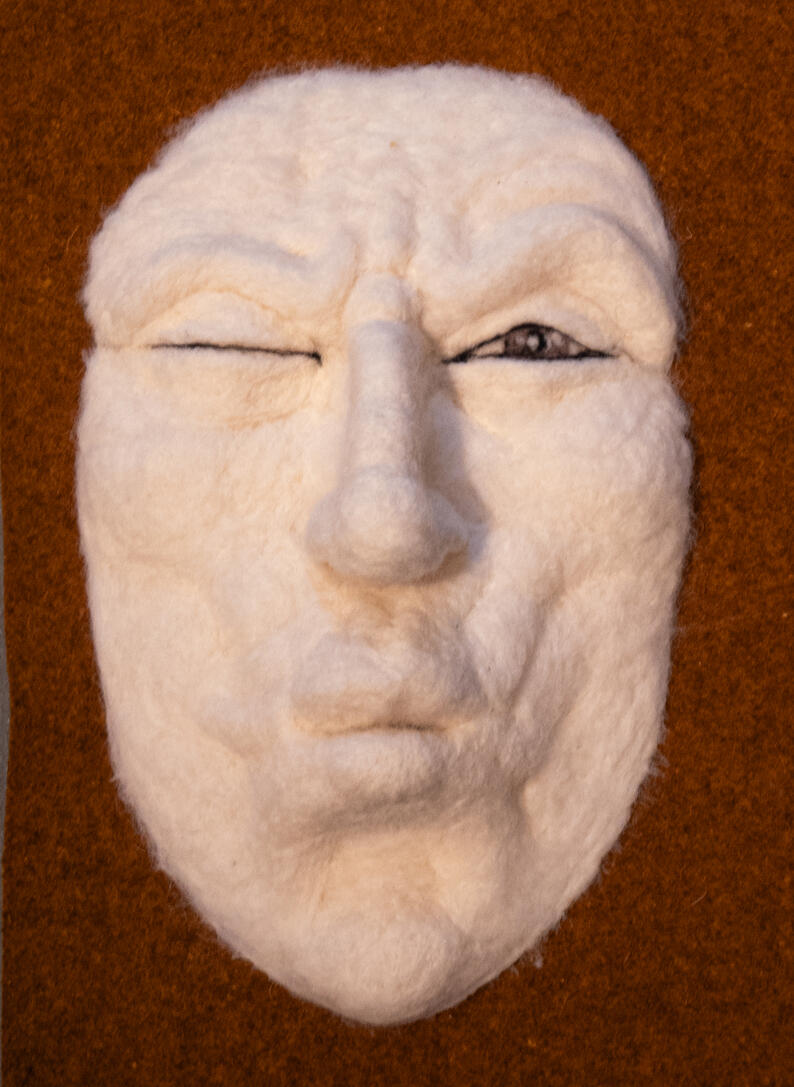 I´M ONLY HUMAN # 058 | 2020 | Lã sobre burel | 35 x 30 cm