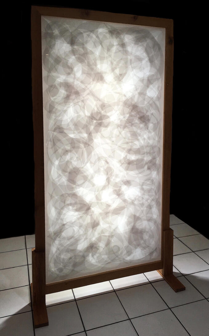 INOMINÁVEL | 2022 | Papel, Madeira, Luz | 280 x 130 cm